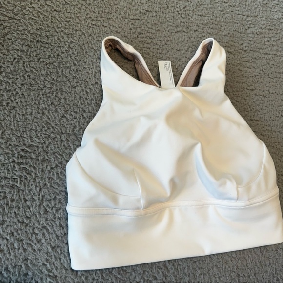 Lululemon Wunder Train Long-Line Bra Medium Support C/D Cups White Size 6 - Picture 5 of 7